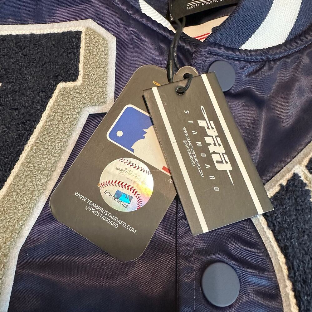 NWT Pro Standard New York Yankees World Series Patches Letterman Bomber Jacket S - Picture 9 of 16